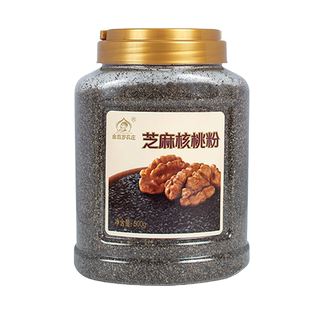 金百岁农庄纯熟黑芝麻核桃粉糊无添加糖干吃即食儿童孕妇1罐装