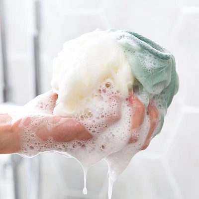 【限时秒杀抢购中】家用双色沐浴球浴花高档成人洗澡不散起泡网新