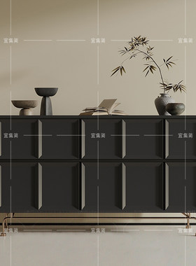 新中式实木玄关餐边柜榫卯免安装