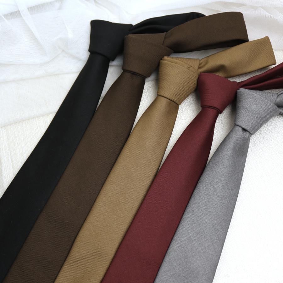纯色领带男士复古百搭