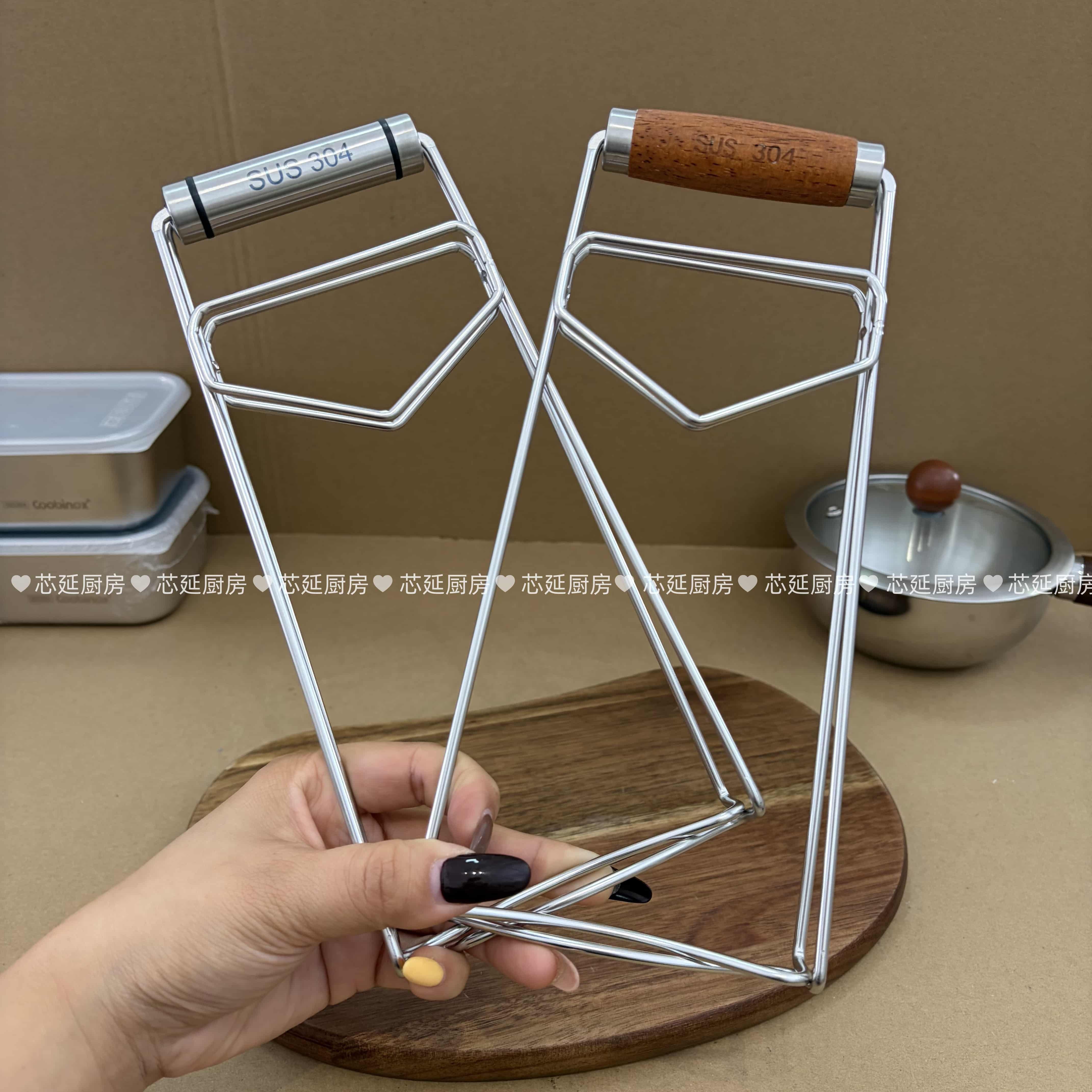 芯延厨房不锈钢提盘夹304不锈钢防烫夹厨房家用夹碗取碗器夹盘蒸