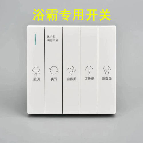 浴霸开关欣信大功率认证琴键5开