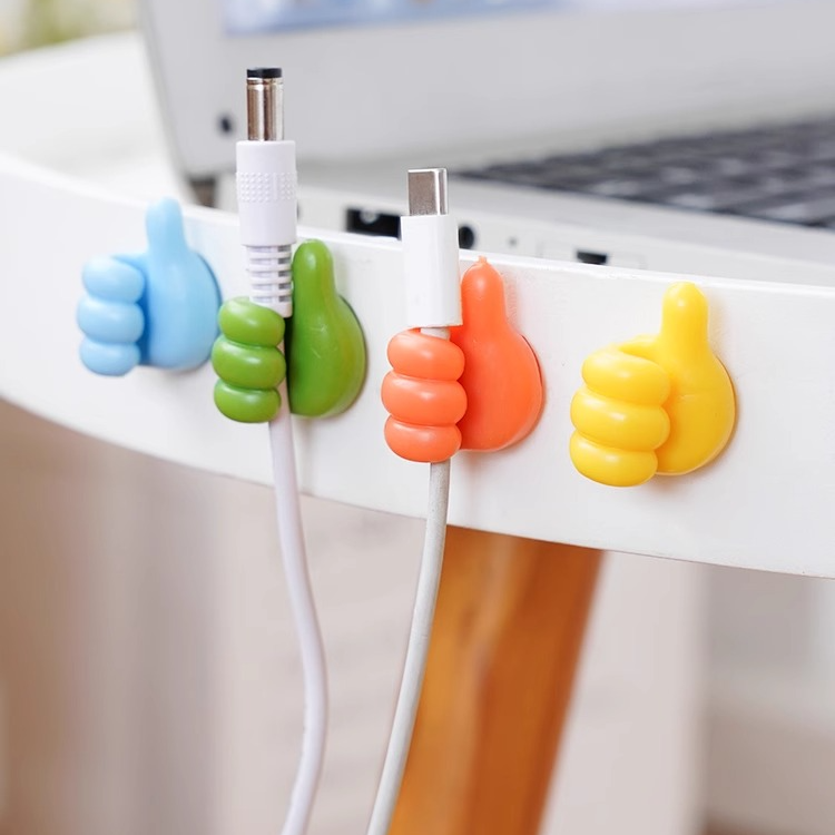 大拇指挂钩数据线收纳网线充电线排插座固定器免钉卡挂墙壁免打孔
