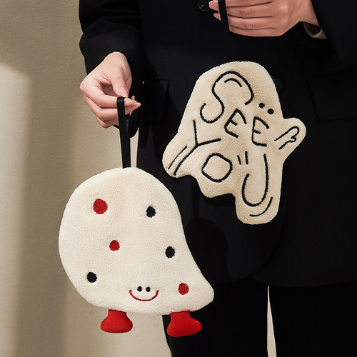 几所擦手毛巾挂式可爱加厚擦手帕