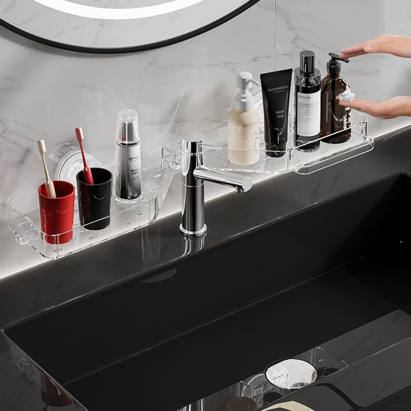 几所吸盘免打孔水龙头置物架