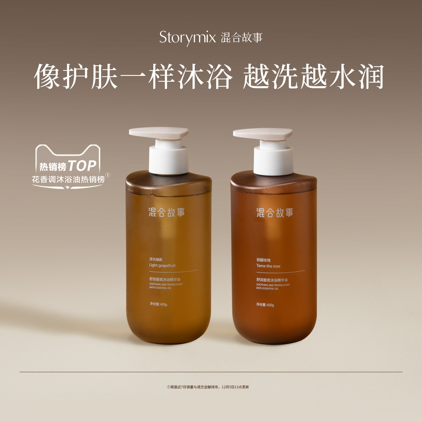 Storymix混合故事香氛女沐浴油持久留香滋润沐浴液玫瑰香水沐浴露