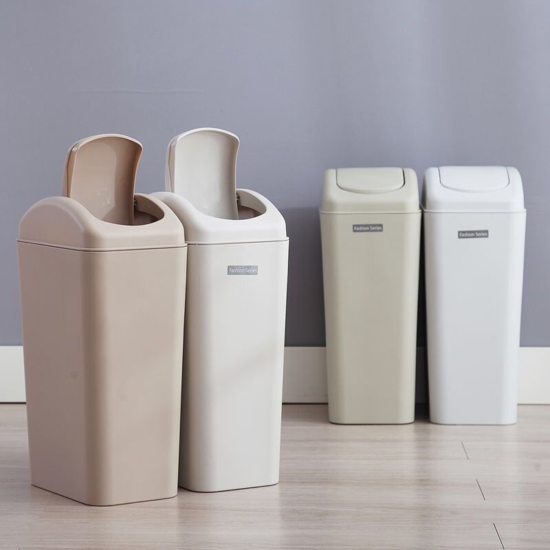 小号卧室厕所分类纸篓摇盖垃圾桶