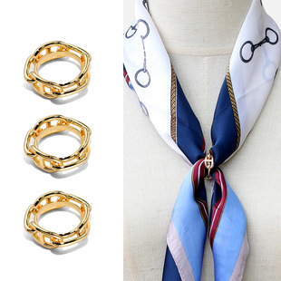 丝巾扣高档围巾扣两用百搭固定扣环真丝方巾夹奢华披肩配饰