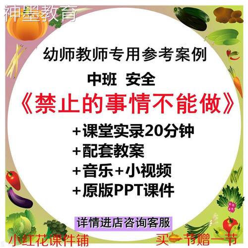 幼儿园优质课公开课中班安全教育禁止的事情不能做教案课件PPT
