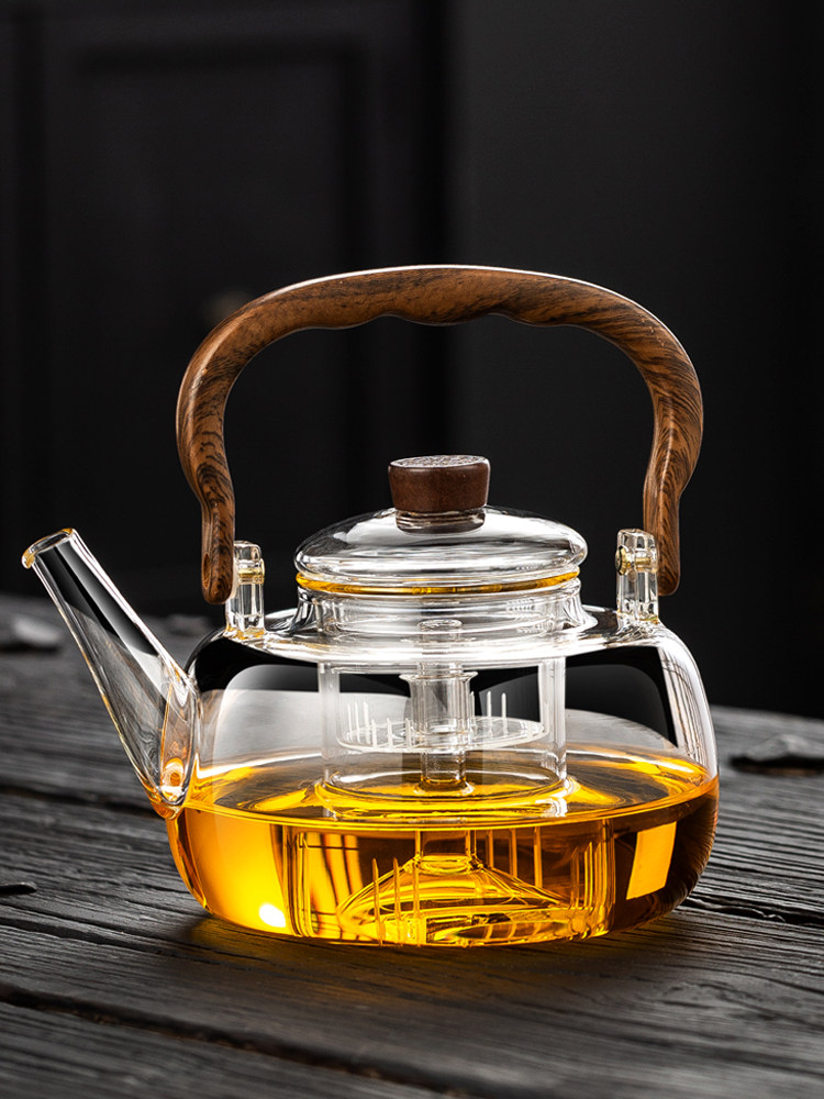 2025新款蒸煮一体耐高温玻璃茶壶电陶炉煮茶电热炉烧水泡茶壶套装