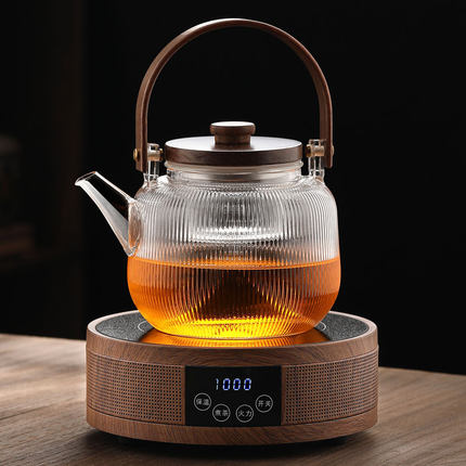 电陶炉玻璃煮茶壶茶具全自动家用泡水茶器黑茶专用养生壶套装茶炉