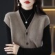 2025秋新款 复古v领上衣针织马甲宽松外穿外搭叠穿女士毛衣背心