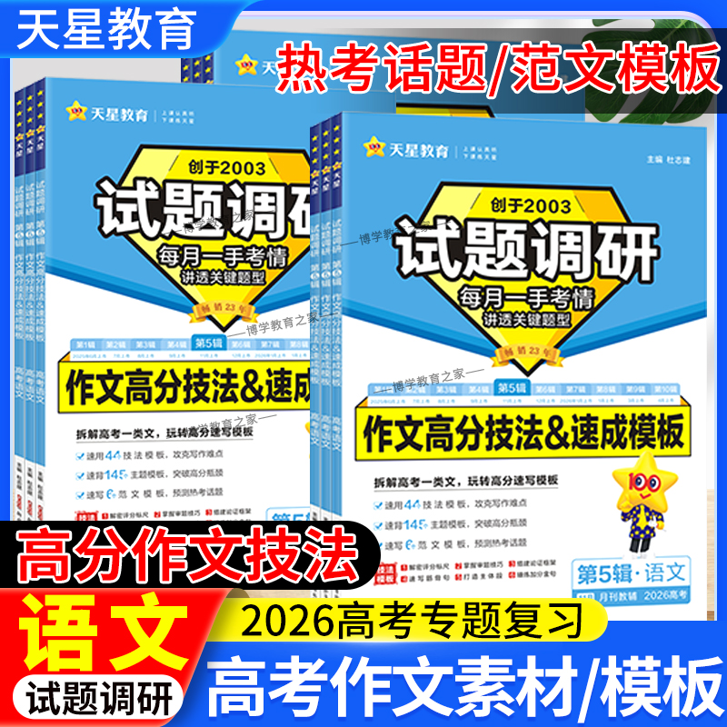 语文作文高分技法模板专项训练