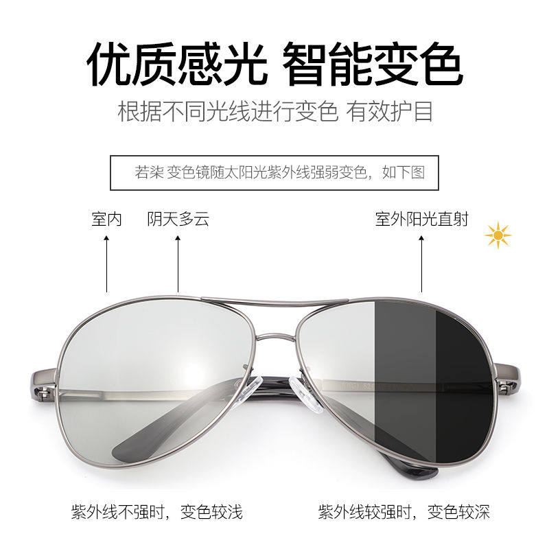 日夜两用太阳镜变色男士偏光墨镜驾驶夜视开车钓鱼眼镜韩版时尚潮