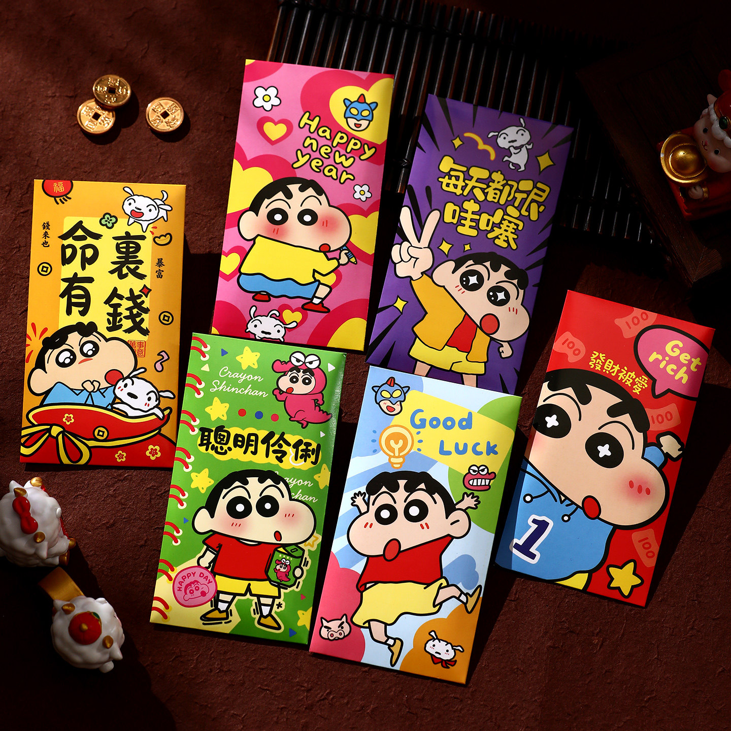 蜡笔小新卡通红包袋羊年可爱春节利是封过新年2027新款压岁包定制