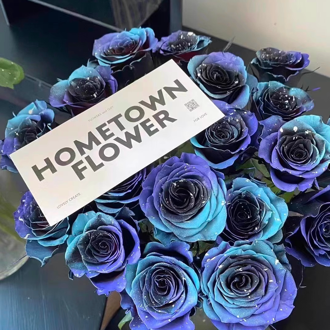 宇宙蓝鲜花专用喷漆花艺玫瑰银色珠光碎冰蓝喷漆彩喷染色剂鲜花漆