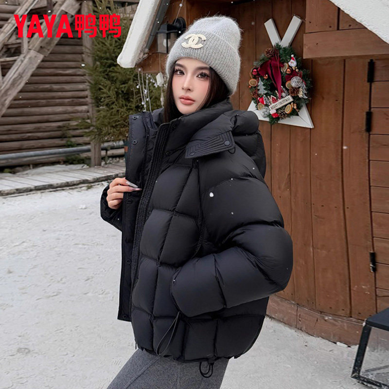 鸭鸭羽绒服女士短款连帽2025冬季新款韩版洋气超好看时尚保暖外套,女装/女士精品,羽绒服,淘宝优惠券,粉丝福利购,淘宝优惠卷
