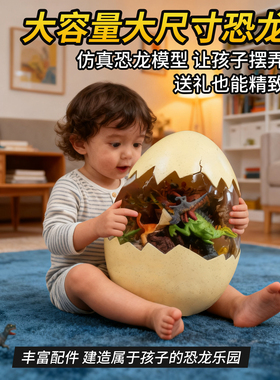 儿童恐龙玩具男孩恐龙玩具套装一整套恐龙全套霸王龙模型生日礼物