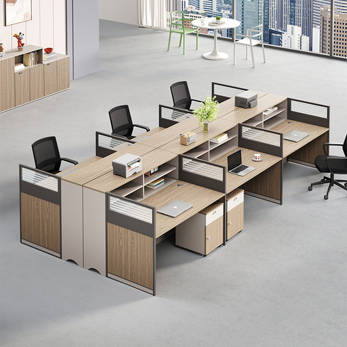 职员办公桌带橱柜机箱位支持定制