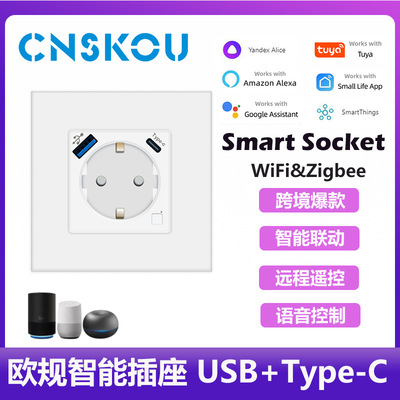 86型欧规WIFI插座Type-CUSB涂鸦