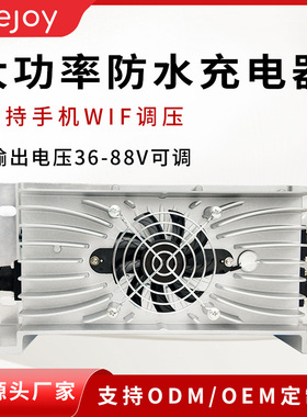 大功率可调电瓶锂电池车载充电器 48V 20A防水LED高尔夫球车1000W