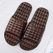 水晶熟胶漏水洞洞家居家拖鞋 防滑民宿浴室卫生间凉拖男夏情侣透明