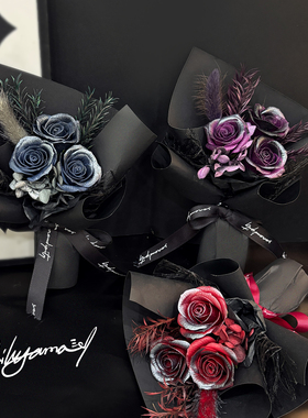 七夕情人节高级感表白小花束玫瑰永生花香皂花送男女朋友生日礼物