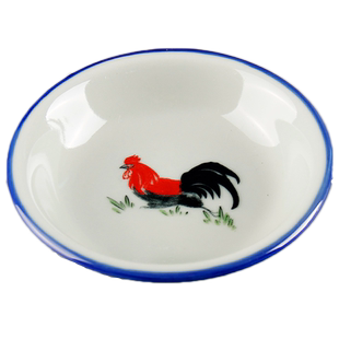 大埔馨明园陶瓷青瓷釉下彩手绘鸡公味碟葵斗4寸复古汉饭碟小墨盘