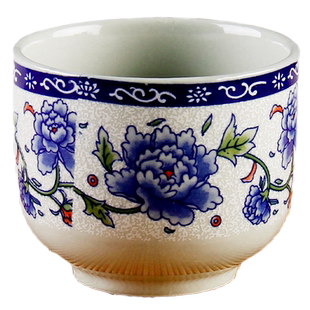 经典牡丹花缠枝勾连茶杯古风精致网红单杯中国风江中杯复古主人杯