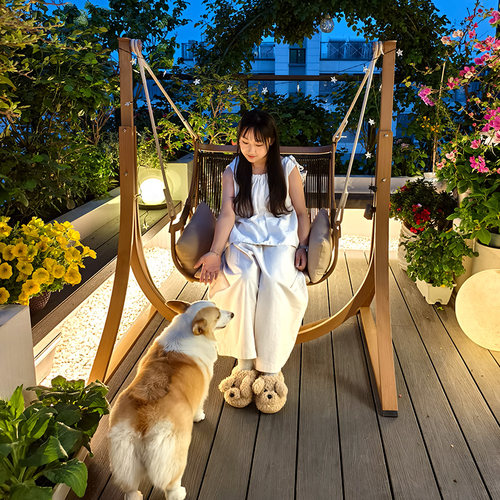 铝合金防水防晒户外庭院秋千摇椅