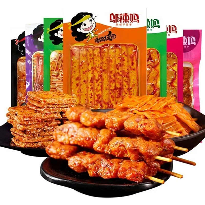 邬辣妈辣条全系列豆干豆腐干零食素牛筋蒜蓉牛排网红小吃零食