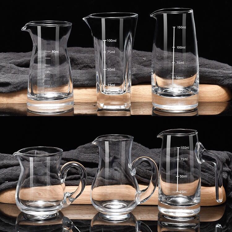 分酒器100毫升玻璃白酒壶 分酒器无铅刻度分酒壶 醒酒器透明小酒
