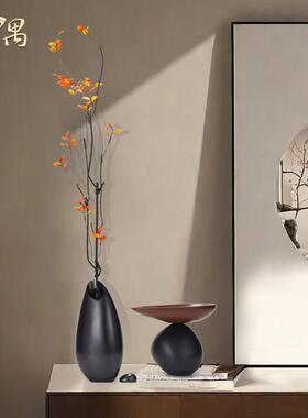 时来运转花艺摆件意式中古侘寂风细长花瓶客厅玄关壁龛电视柜装饰