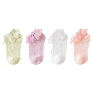 蕾丝女童花边公主袜子夏季薄款儿童拉丁舞短袜夏天配凉鞋皮鞋裙子