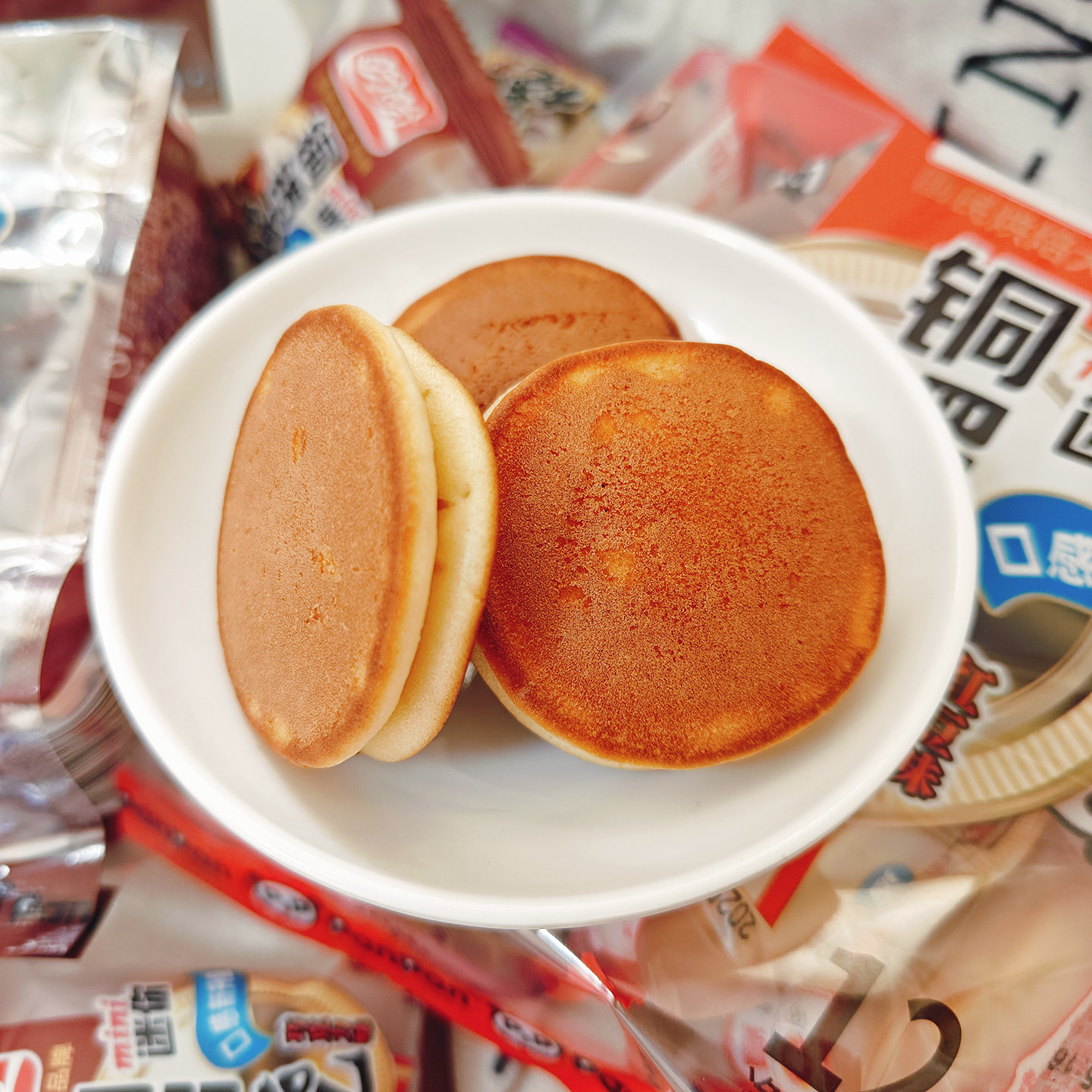 盼盼迷你铜锣烧红豆香芋巧克力味