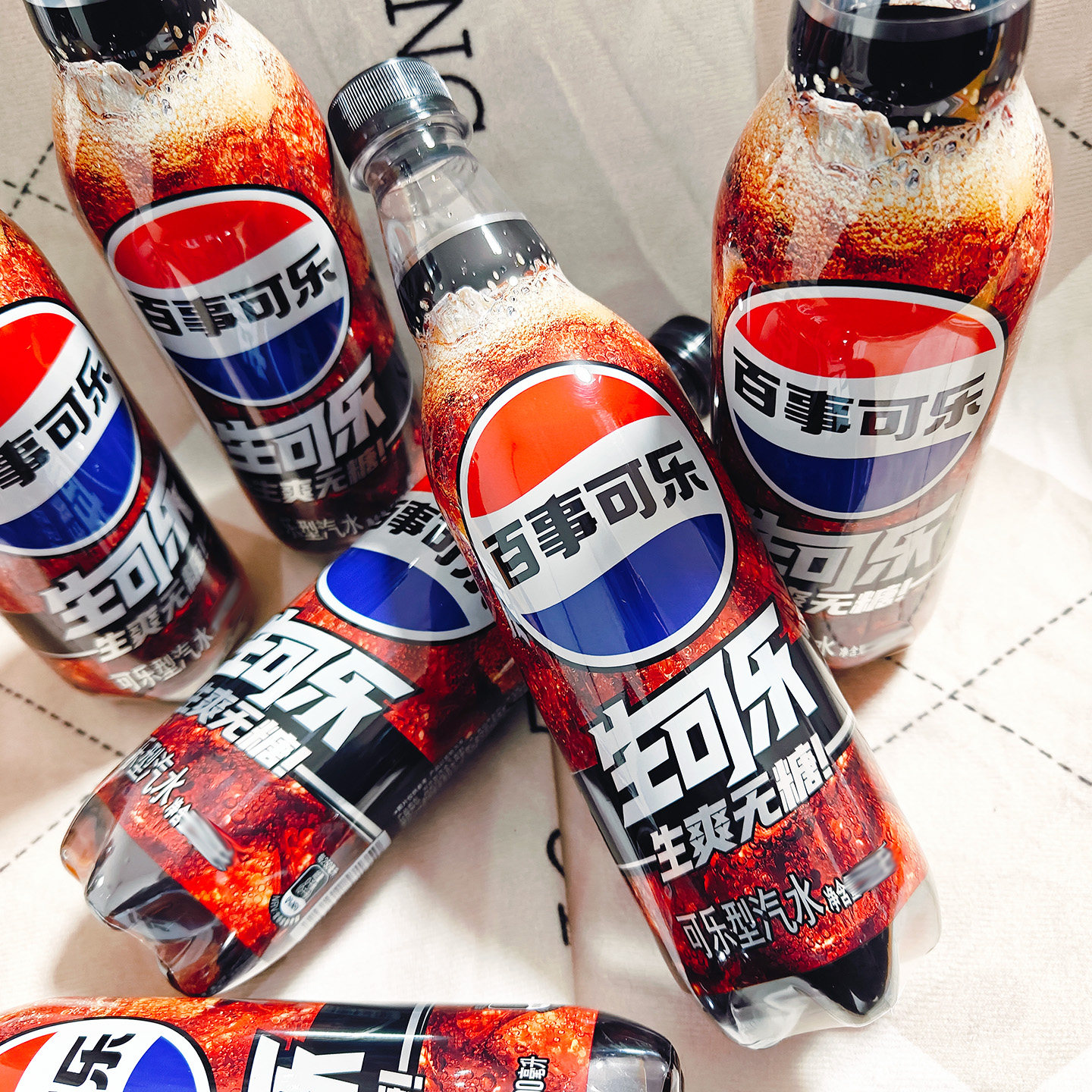 百事可乐生可乐无糖500ml碳酸饮料解渴带汽饮可乐型夏季解暑汽水