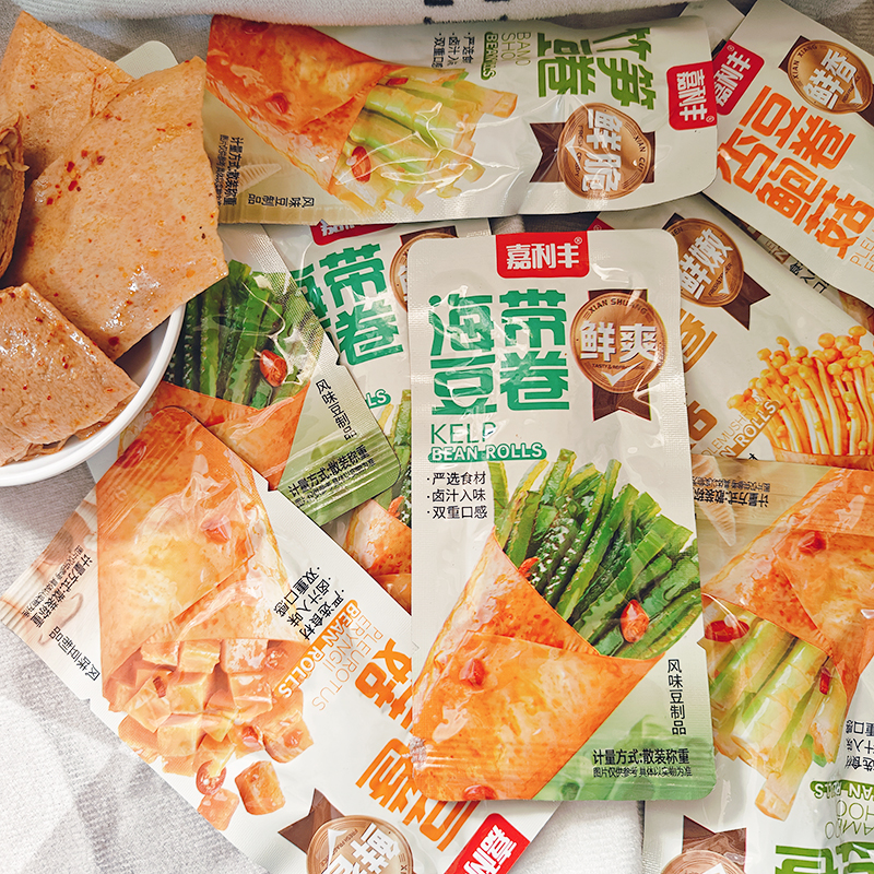 嘉利丰豆卷散装袋装多口味豆皮卷