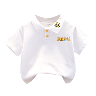 童装男童polo衫儿童短袖t恤宝宝半袖小童2025新款夏装翻领上衣潮