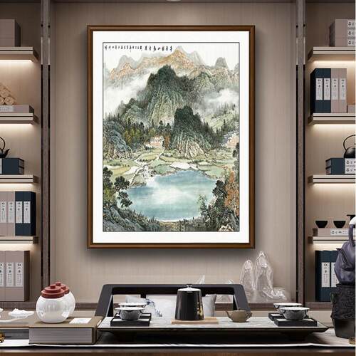 聚宝盆装饰画办公室靠山图客厅