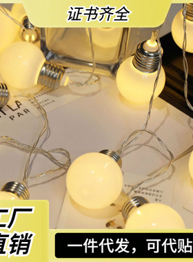 户外野营氛围灯大圆球灯串ledG50球泡串天幕夏日露营花园装饰灯