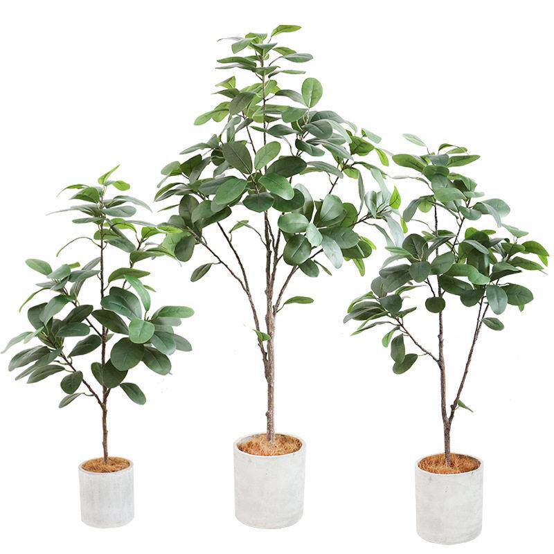 琴叶榕北欧绿植落地仿真植物龟背叶盆景盆栽橡皮树商场创意摆件