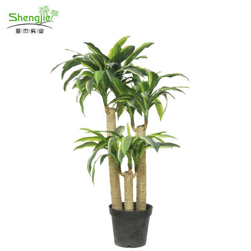 仿真巴西铁树公室家居装饰人造黄边巴西植物盆栽假绿植厂家现货