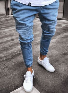 2018 new men casual denim trousers male fashion ripped jeans