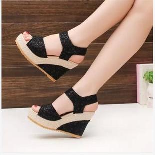women summer Wedge High heels Platform shoes sandal shoe凉鞋