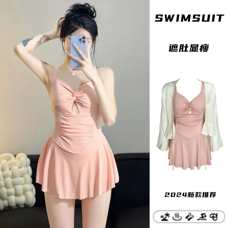 泳衣女裙式连体保守显瘦韩版ins