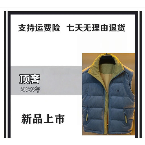 【YR专属L141】2025冬季潮流百搭时尚休闲痞帅棉服马甲