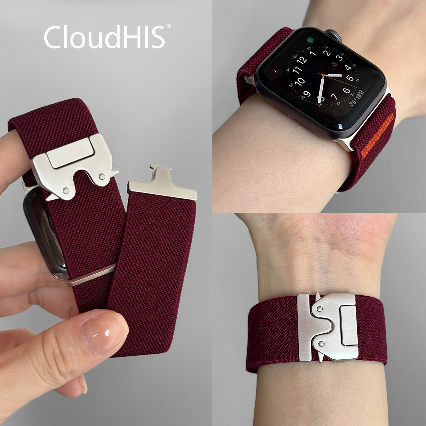 CLoud他的新款降落伞扣工装表带