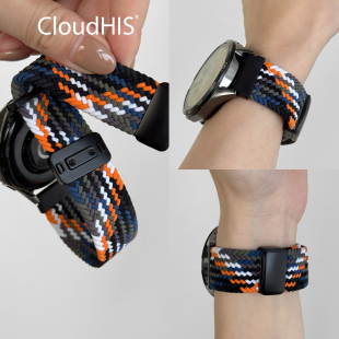 CLOUDHIS适用华为GT6手表带gt5Pro运动watch5女gt3尼龙编织回环gt4腕带gt2男款 智能pro折叠Watch3荣耀Magic