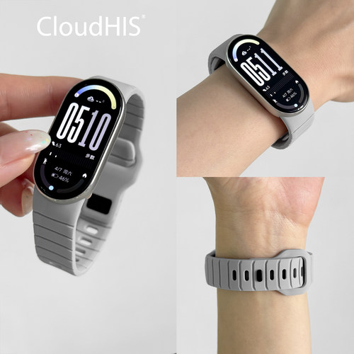 CLOUDHIS适用小米手环硅胶表带