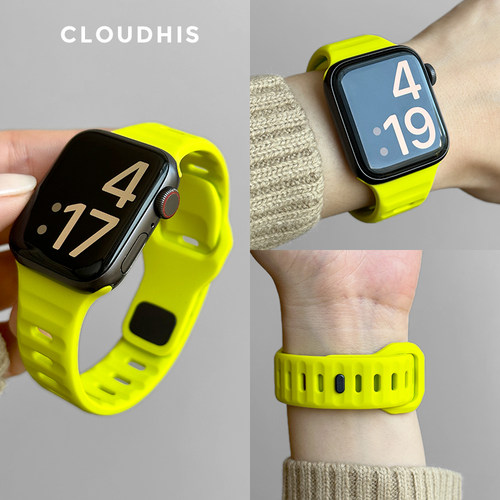 CLOUDHIS适用iwatch硅胶表带